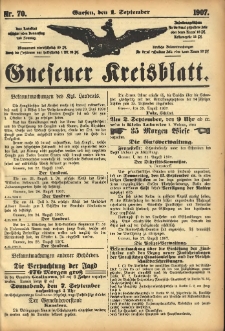 Gnesener Kreisblatt 1907.09.01 Nr70