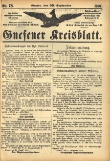 Gnesener Kreisblatt 1907.09.29 Nr78
