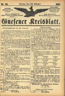 Gnesener Kreisblatt 1907.10.13 Nr82