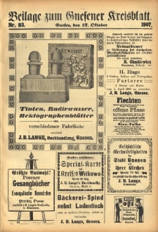 Beilage zum Gnesener Kreisblatt 1907.10.17 Nr83