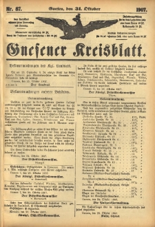 Gnesener Kreisblatt 1907.10.27 Nr86