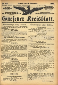 Gnesener Kreisblatt 1907.11.03 Nr88
