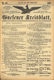 Gnesener Kreisblatt 1907.11.24 Nr94