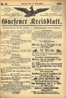 Gnesener Kreisblatt 1907.12.05 Nr97
