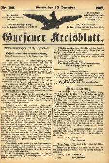 Gnesener Kreisblatt 1907.12.15 Nr100