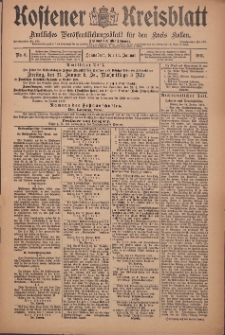 Kostener Kreisblatt: amtliches Veröffentlichungsblatt für den Kreis Kosten 1911.01.14 Jg.46 Nr6