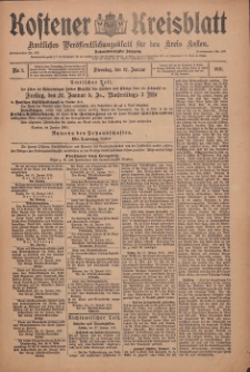 Kostener Kreisblatt: amtliches Veröffentlichungsblatt für den Kreis Kosten 1911.01.17 Jg.46 Nr7