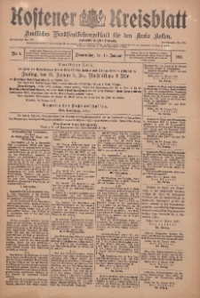 Kostener Kreisblatt: amtliches Veröffentlichungsblatt für den Kreis Kosten 1911.01.19 Jg.46 Nr8