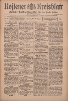 Kostener Kreisblatt: amtliches Veröffentlichungsblatt für den Kreis Kosten 1911.01.31 Jg.46 Nr13