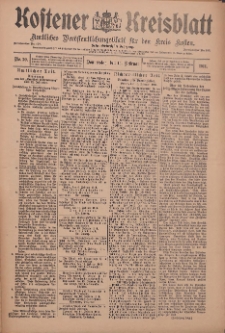 Kostener Kreisblatt: amtliches Veröffentlichungsblatt für den Kreis Kosten 1911.02.16 Jg.46 Nr20