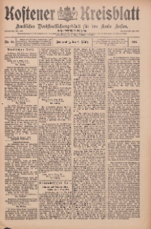 Kostener Kreisblatt: amtliches Veröffentlichungsblatt für den Kreis Kosten 1911.03.09 Jg.46 Nr29