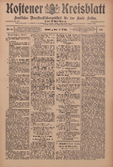 Kostener Kreisblatt: amtliches Ver&ouml;ffentlichungsblatt f&uuml;r den Kreis Kosten 1911.03.14 Jg.46 Nr31