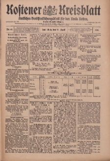 Kostener Kreisblatt: amtliches Ver&ouml;ffentlichungsblatt f&uuml;r den Kreis Kosten 1911.04.22 Jg.46 Nr48