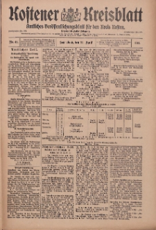 Kostener Kreisblatt: amtliches Veröffentlichungsblatt für den Kreis Kosten 1911.04.22 Jg.46 Nr48