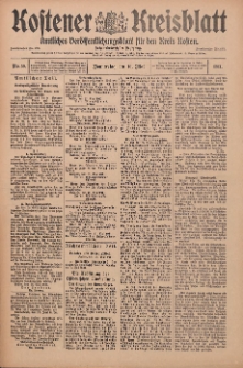 Kostener Kreisblatt: amtliches Veröffentlichungsblatt für den Kreis Kosten 1911.05.18 Jg.46 Nr59