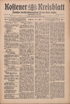 Kostener Kreisblatt: amtliches Veröffentlichungsblatt für den Kreis Kosten 1911.06.03 Jg.46 Nr66