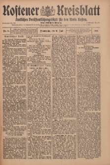 Kostener Kreisblatt: amtliches Ver&ouml;ffentlichungsblatt f&uuml;r den Kreis Kosten 1911.05.04 Jg.46 Nr53