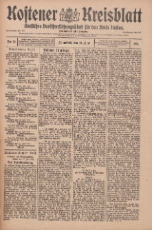Kostener Kreisblatt: amtliches Veröffentlichungsblatt für den Kreis Kosten 1911.06.17 Jg.46 Nr72