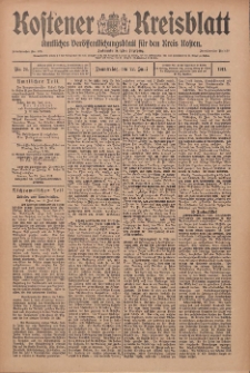 Kostener Kreisblatt: amtliches Veröffentlichungsblatt für den Kreis Kosten 1911.06.22 Jg.46 Nr74