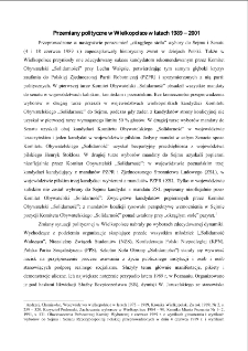 Przemiany polityczne w Wielkopolsce w latach 1989 &ndash; 2001