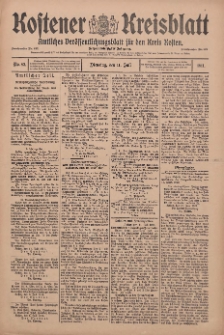 Kostener Kreisblatt: amtliches Veröffentlichungsblatt für den Kreis Kosten 1911.07.11 Jg.46 Nr82