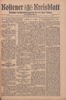 Kostener Kreisblatt: amtliches Veröffentlichungsblatt für den Kreis Kosten 1911.07.22 Jg.46 Nr87