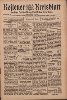 Kostener Kreisblatt: amtliches Veröffentlichungsblatt für den Kreis Kosten 1911.08.01 Jg.46 Nr91