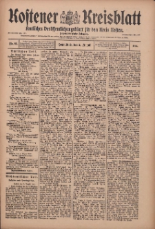 Kostener Kreisblatt: amtliches Ver&ouml;ffentlichungsblatt f&uuml;r den Kreis Kosten 1911.08.05 Jg.46 Nr93
