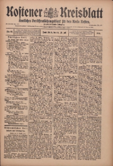 Kostener Kreisblatt: amtliches Veröffentlichungsblatt für den Kreis Kosten 1911.08.05 Jg.46 Nr93
