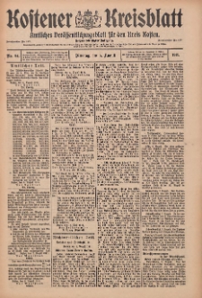 Kostener Kreisblatt: amtliches Veröffentlichungsblatt für den Kreis Kosten 1911.08.08 Jg.46 Nr94