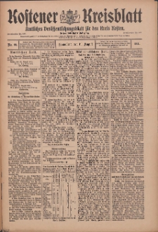 Kostener Kreisblatt: amtliches Veröffentlichungsblatt für den Kreis Kosten 1911.08.19 Jg.46 Nr99