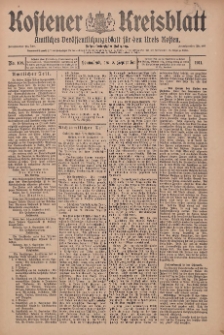 Kostener Kreisblatt: amtliches Veröffentlichungsblatt für den Kreis Kosten 1911.09.09 Jg.46 Nr108