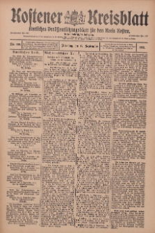 Kostener Kreisblatt: amtliches Veröffentlichungsblatt für den Kreis Kosten 1911.09.12 Jg.46 Nr109