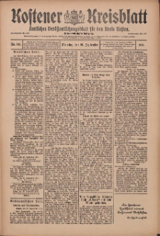Kostener Kreisblatt: amtliches Veröffentlichungsblatt für den Kreis Kosten 1911.09.26 Jg.46 Nr115