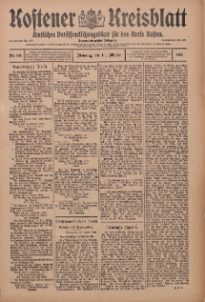 Kostener Kreisblatt: amtliches Veröffentlichungsblatt für den Kreis Kosten 1911.10.10 Jg.46 Nr121