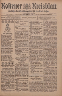 Kostener Kreisblatt: amtliches Veröffentlichungsblatt für den Kreis Kosten 1911.10.21 Jg.46 Nr126