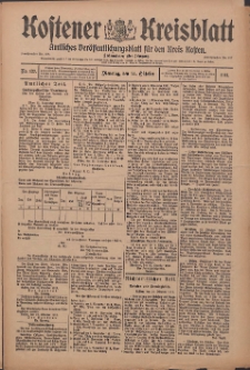 Kostener Kreisblatt: amtliches Veröffentlichungsblatt für den Kreis Kosten 1911.10.24 Jg.46 Nr127