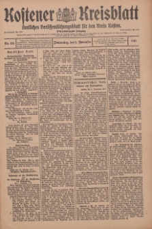 Kostener Kreisblatt: amtliches Ver&ouml;ffentlichungsblatt f&uuml;r den Kreis Kosten 1911.11.02 Jg.46 Nr131