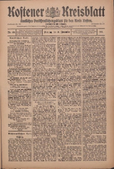 Kostener Kreisblatt: amtliches Veröffentlichungsblatt für den Kreis Kosten 1911.11.21 Jg.46 Nr139