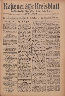 Kostener Kreisblatt: amtliches Veröffentlichungsblatt für den Kreis Kosten 1911.11.25 Jg.46 Nr141