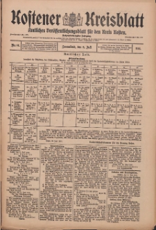 Kostener Kreisblatt: amtliches Veröffentlichungsblatt für den Kreis Kosten 1911.07.08 Jg.46 Nr81