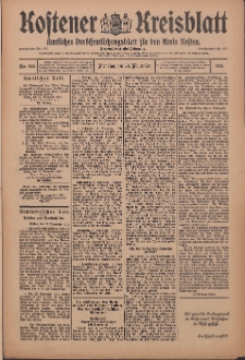 Kostener Kreisblatt: amtliches Veröffentlichungsblatt für den Kreis Kosten 1911.11.28 Jg.46 Nr142