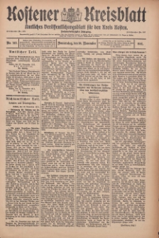 Kostener Kreisblatt: amtliches Veröffentlichungsblatt für den Kreis Kosten 1911.11.30 Jg.46 Nr143