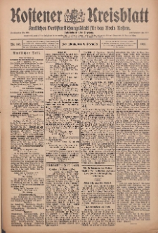 Kostener Kreisblatt: amtliches Veröffentlichungsblatt für den Kreis Kosten 1911.12.09 Jg.46 Nr147