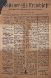 Kostener Kreisblatt: amtliches Veröffentlichungsblatt für den Kreis Kosten 1912.01.02 Jg.47 Nr1