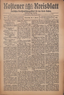 Kostener Kreisblatt: amtliches Veröffentlichungsblatt für den Kreis Kosten 1912.01.04 Jg.47 Nr2