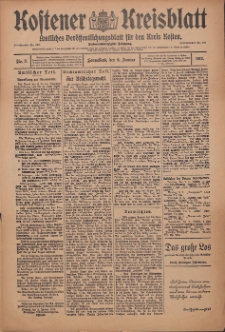 Kostener Kreisblatt: amtliches Veröffentlichungsblatt für den Kreis Kosten 1912.01.06 Jg.47 Nr3