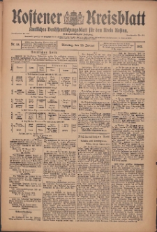 Kostener Kreisblatt: amtliches Veröffentlichungsblatt für den Kreis Kosten 1912.01.23 Jg.47 Nr10
