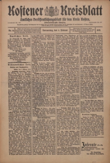 Kostener Kreisblatt: amtliches Veröffentlichungsblatt für den Kreis Kosten 1912.02.01 Jg.47 Nr14