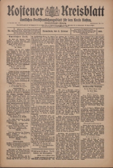 Kostener Kreisblatt: amtliches Veröffentlichungsblatt für den Kreis Kosten 1912.02.03 Jg.47 Nr15